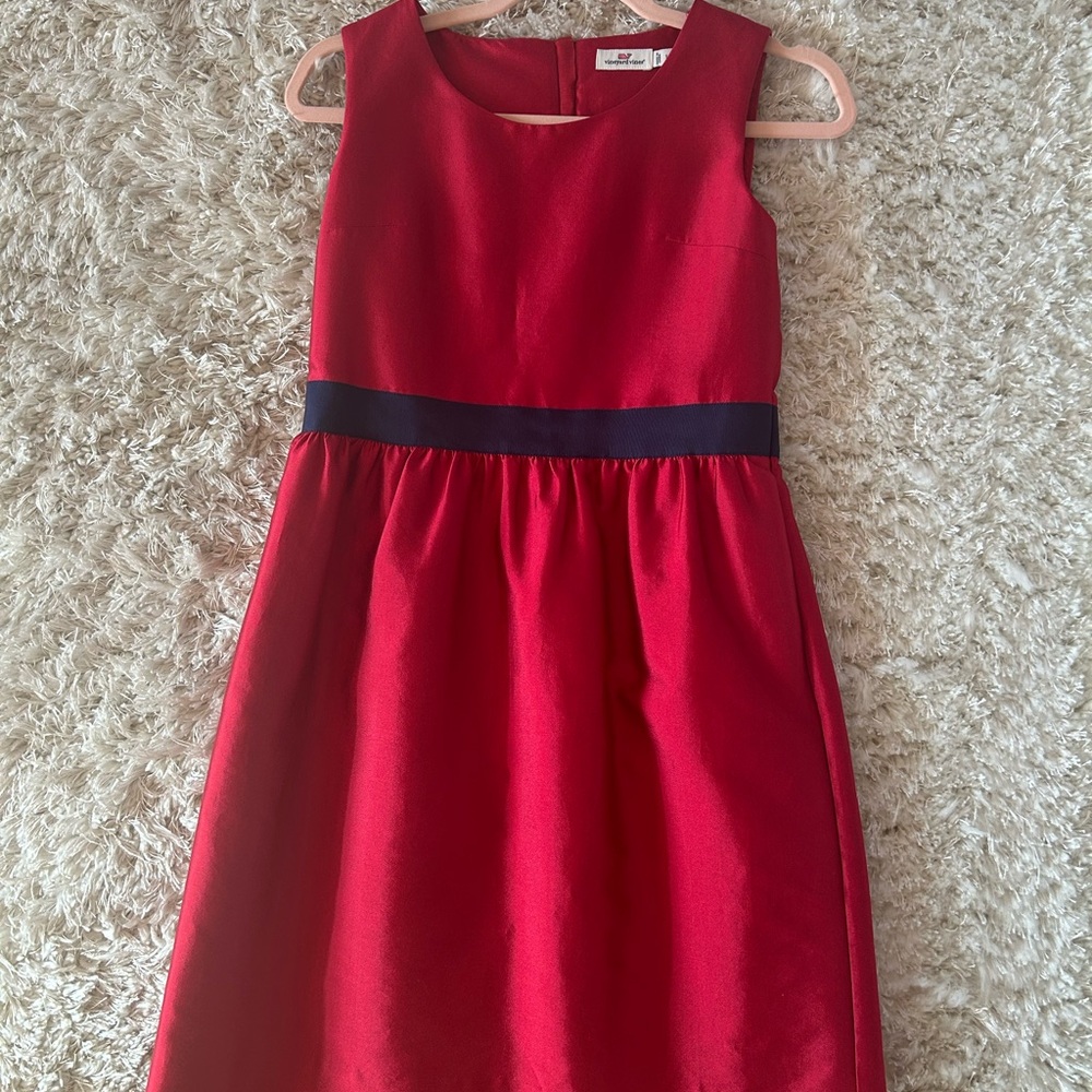 Vineyard Vines Red Satin Girls Dress